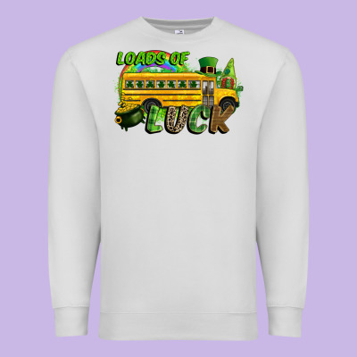Loads Of Luck School Bus Premium Sweatshirt Designed By Cowgirlartshop