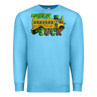 Ocean Blue Loads of luck School bus Premium Sweatshirt - CowGirlArtShop