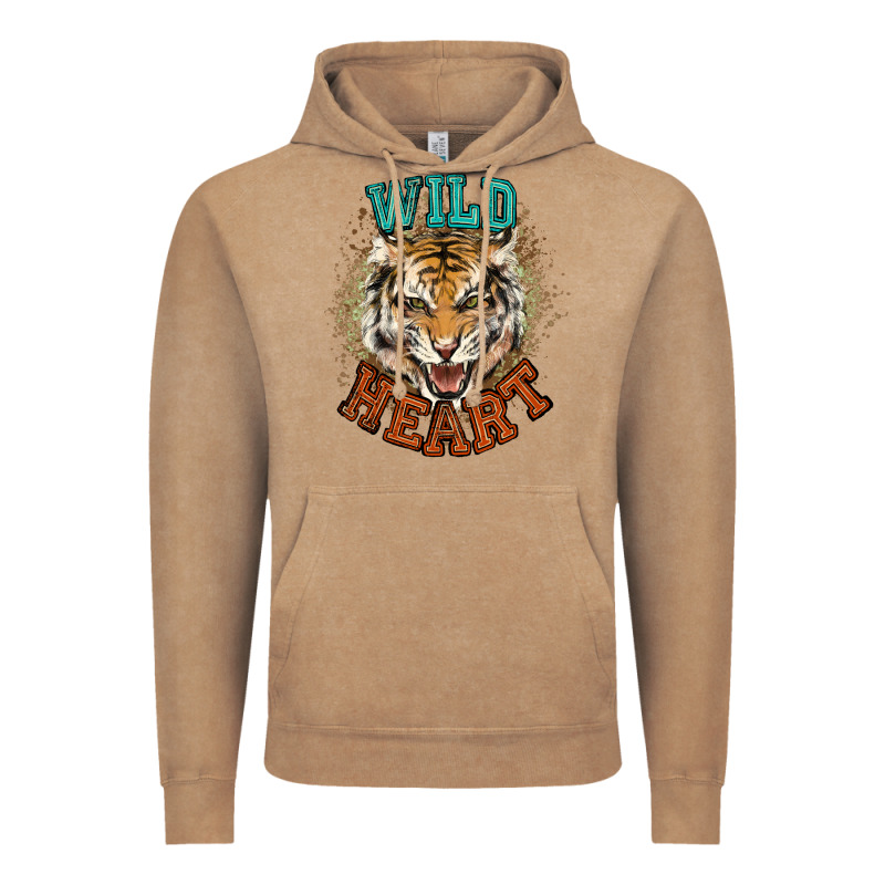 Wild Heart Tiger College Western Vintage Hoodie by NancyCooperArtShop | Teevron