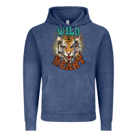 Vintage Denim wild heart tiger college western Vintage Hoodie - NancyCooperArtShop