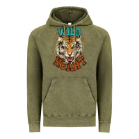 Vintage Olive wild heart tiger college western Vintage Hoodie - NancyCooperArtShop
