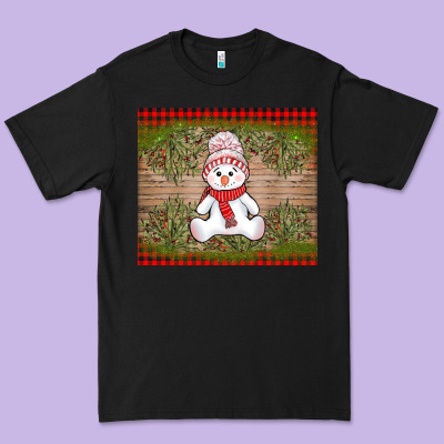 Christmas Snowman Premium Tee Designed By Adodesignshop