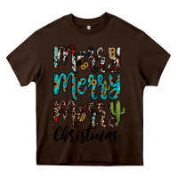 Chocolate Brown merry christmas Heavy Core Tee - JahusDesignShop