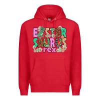 Red Easter Saurus Nurse Easter Day Premium Hoodie - HowdyJamesFarm