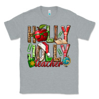 Heather Grey holly jolly teacher Classic Tee - NancyCooperArtShop