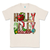 Natural holly jolly teacher Classic Tee - NancyCooperArtShop