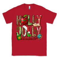 Red holly jolly teacher Classic Tee - NancyCooperArtShop