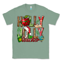Sage holly jolly teacher Classic Tee - NancyCooperArtShop