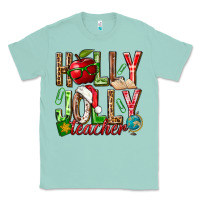 Seafoam holly jolly teacher Classic Tee - NancyCooperArtShop