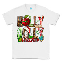 White holly jolly teacher Classic Tee - NancyCooperArtShop