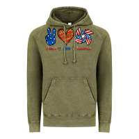 Vintage Olive Peace Love America Vintage Hoodie - Jasminsmagicworld