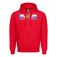 Red summer Zipper Hoodie - TumblerDesignByShophia