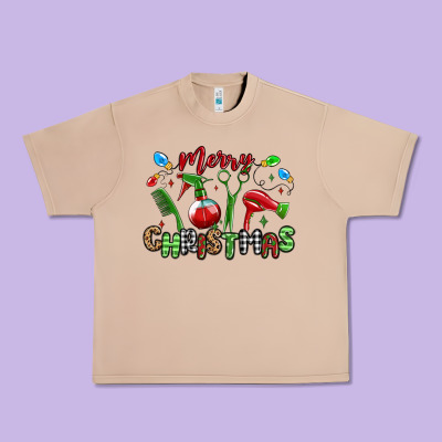 Merry Christmas Hair Dresser Urban Heavy Tee Designed By Maliassmallbusiness