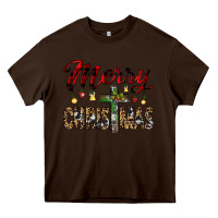 Chocolate Brown merry christmas Heavy Core Tee - JahusDesignShop