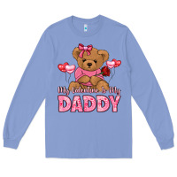 Colony Blue my valentine is my daddy Long Sleeve Tee - LillyAllenDesigns