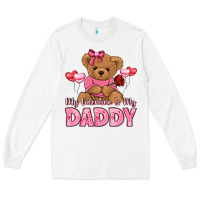 White my valentine is my daddy Long Sleeve Tee - LillyAllenDesigns