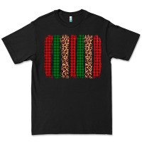 Black christmas glitter leopard brushstroke Premium Tee - AdoDesignShop
