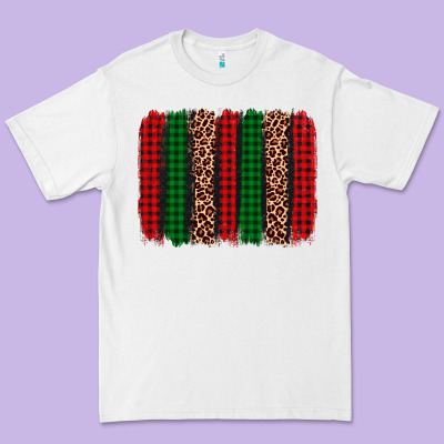 Christmas Glitter Leopard Brushstroke Premium Tee Designed By Adodesignshop