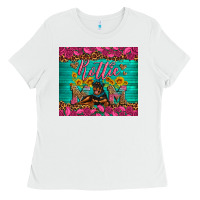 White Rottie mom with roses Ladies Tee - Artiststas