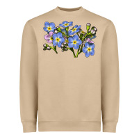 Mushroom Forget Me Not Flower Illustrations Heavyweight Sweatshirt - LillyAllenDesigns
