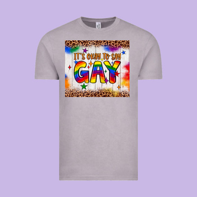 It's Okay To Say Gay Tumbler Vintage Tee Designed By Jahusdesignshop