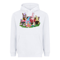 White Easter gnomies truck  Easter Day Heavyweight Hoodie - CowGirlArtShop