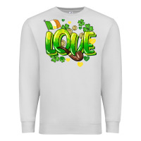 Dove Grey Love St. Patrick's Day Premium Sweatshirt - HowdyJamesFarm