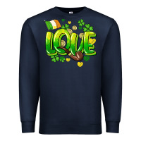 Navy Love St. Patrick's Day Premium Sweatshirt - HowdyJamesFarm