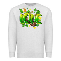Oatmeal Heather Love St. Patrick's Day Premium Sweatshirt - HowdyJamesFarm