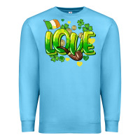 Ocean Blue Love St. Patrick's Day Premium Sweatshirt - HowdyJamesFarm
