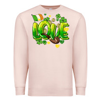 Pale Pink Love St. Patrick's Day Premium Sweatshirt - HowdyJamesFarm