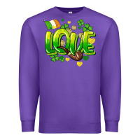 Purple Love St. Patrick's Day Premium Sweatshirt - HowdyJamesFarm
