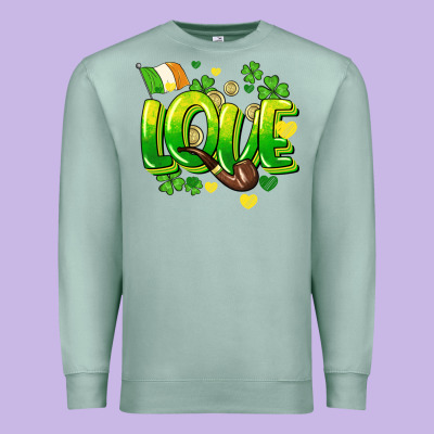 Love St. Patrick's Day Premium Sweatshirt Designed By Howdyjamesfarm