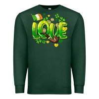 Sports Green Love St. Patrick's Day Premium Sweatshirt - HowdyJamesFarm