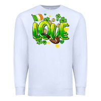 White Love St. Patrick's Day Premium Sweatshirt - HowdyJamesFarm