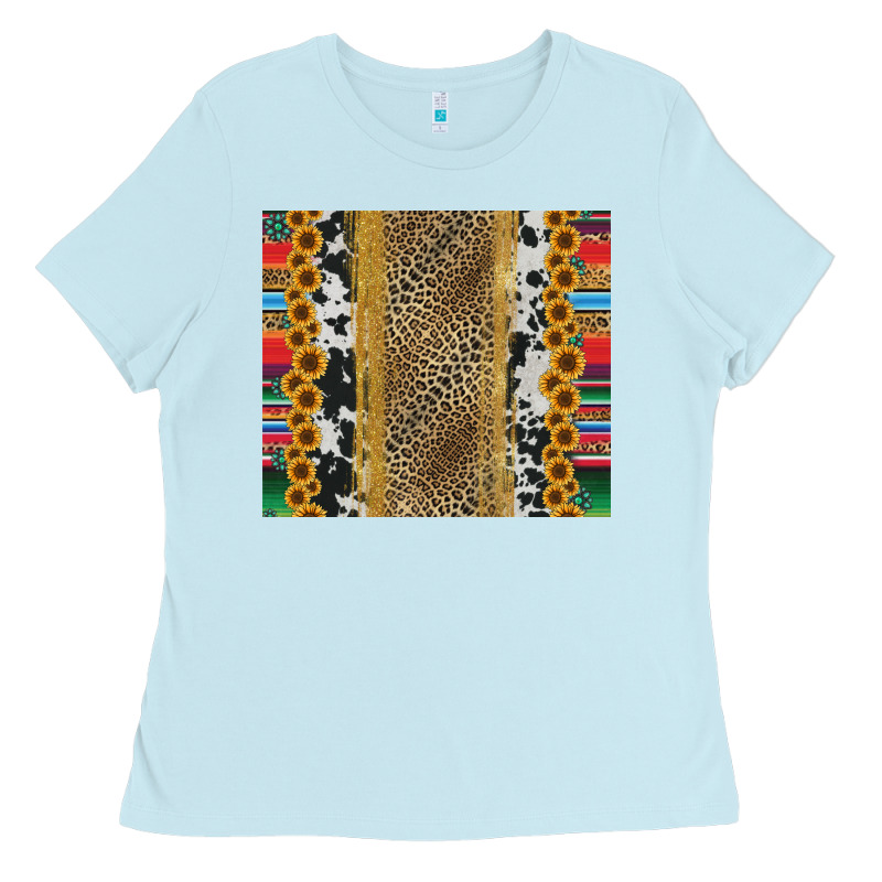 Western Serape Cowhide Ladies Tee by Jasminsmagicworld | Teevron
