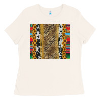 Bone western serape cowhide Ladies Tee - Jasminsmagicworld