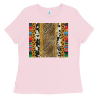 Bubblegum Pink western serape cowhide Ladies Tee - Jasminsmagicworld
