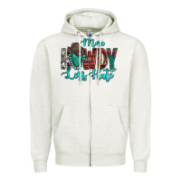 Oatmeal Heather Western More Howdy Less Hate Cowboy Hat Gemstone Zipper Hoodie - HowdyJamesFarm
