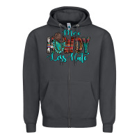 Smoke Western More Howdy Less Hate Cowboy Hat Gemstone Zipper Hoodie - HowdyJamesFarm