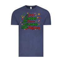 Vintage Denim joy hope love peace christmas Vintage Tee - MaliasSmallBusiness