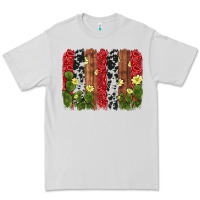 Dove Grey cactus cowhide  brushstroke Premium Tee - AdoDesignShop