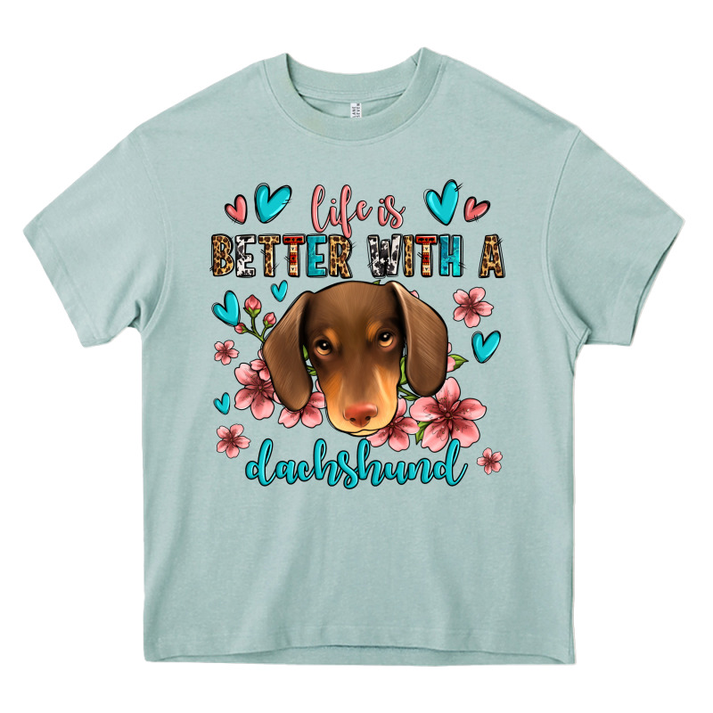 Life Is Better With A Dachshund Heavy Core Tee by Jasminsmagicworld | Teevron