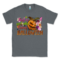 Charcoal Heather just a girl who loves halloween Classic Tee - NancyCooperArtShop