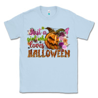 Dusty Blue just a girl who loves halloween Classic Tee - NancyCooperArtShop