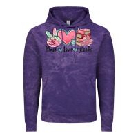 Cloud Purple peace love books Vintage Hoodie - MaliasSmallBusiness