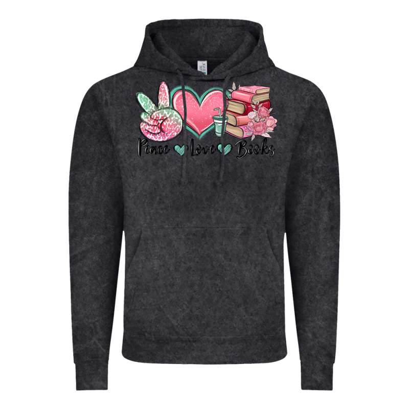 Peace Love Books Vintage Hoodie by MaliasSmallBusiness | Teevron