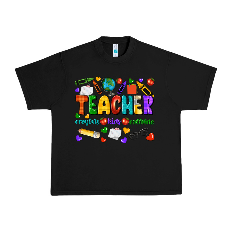 Teacher Crayons Kids Caffeine Urban Heavy Tee by NancyCooperArtShop | Teevron