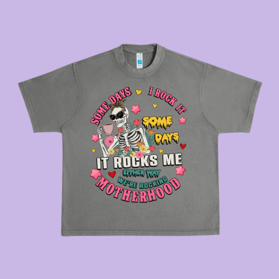 Funny Motherhood Urban Heavy Tee Designed By Jahusdesignshop