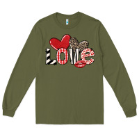 Army Green love Long Sleeve Tee - LillyAllenDesigns
